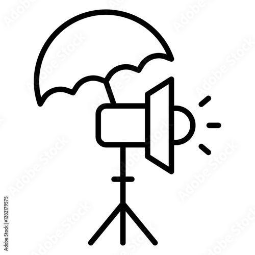 photography lighting icon simple vector symbol