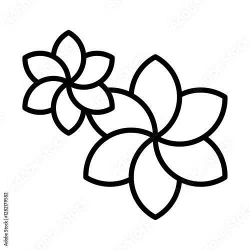plumeria icon simple vector symbol
