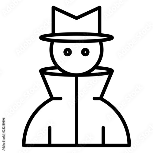Secret agent icon simple vector symbol
