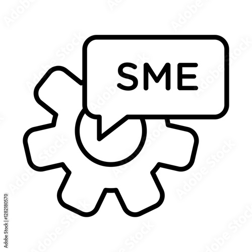 SME, small and medium enterprise icon simple vector symbol