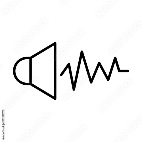 Sound Wave Icon simple vector symbol