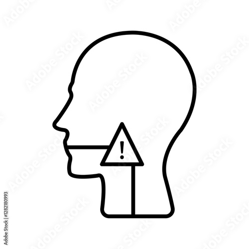 Swallowing Reflex Icon simple vector symbol