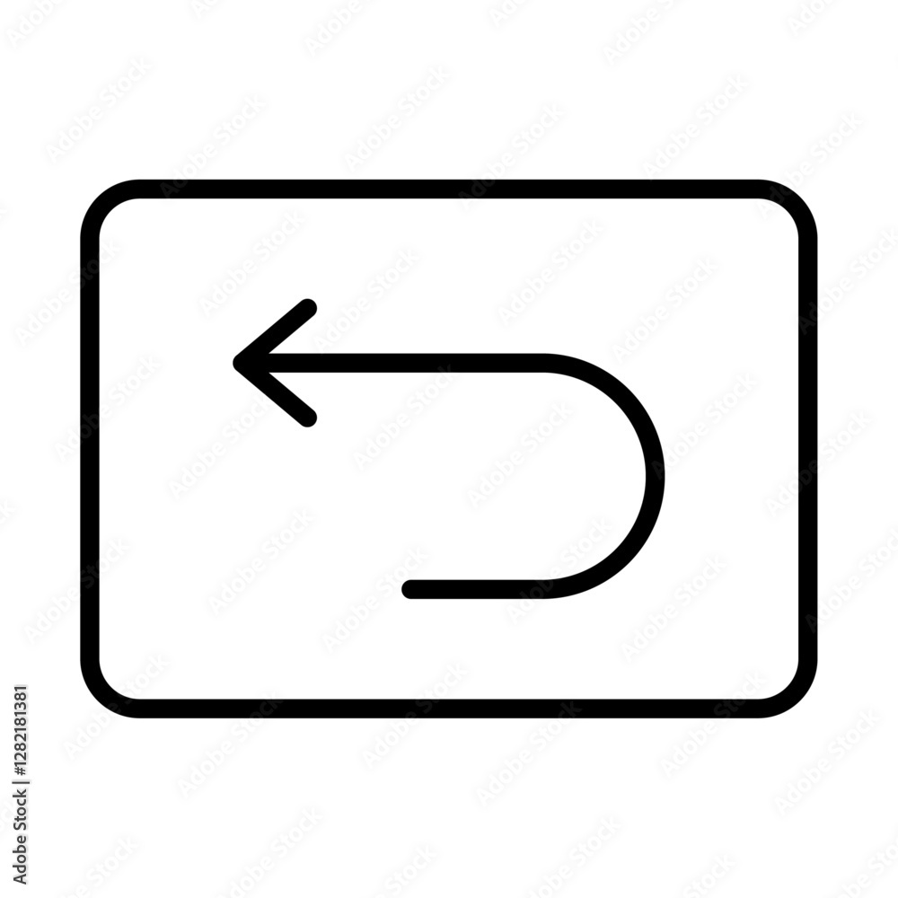 Undo arrow sign icon simple vector symbol Undo arrow sign icon simple vector symbol