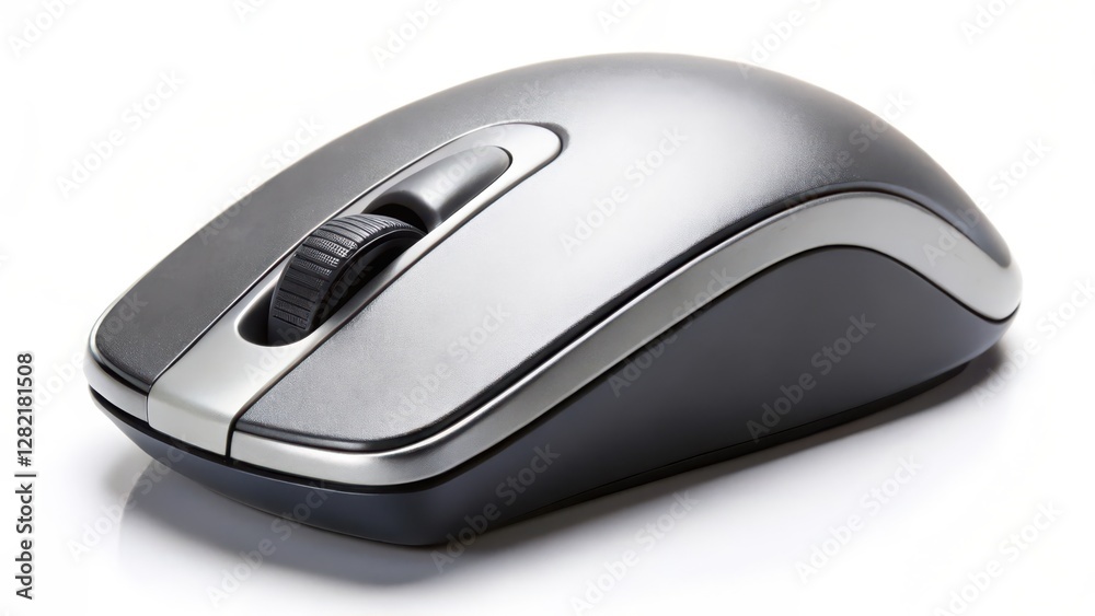 Wireless Computer Mouse on White Background Wireless Computer Mouse on White Background