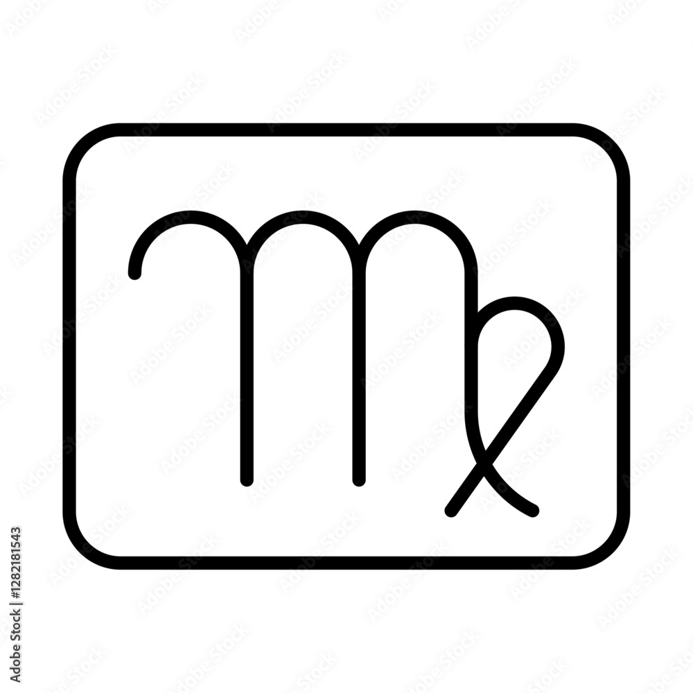 Virgo zodiac sign icon simple vector symbol Virgo zodiac sign icon simple vector symbol