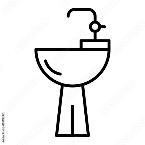 washbasin icon simple vector symbol