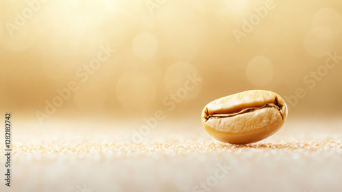 Close-Up of a Single Roasted Pistachio Nut on a Glittering Background