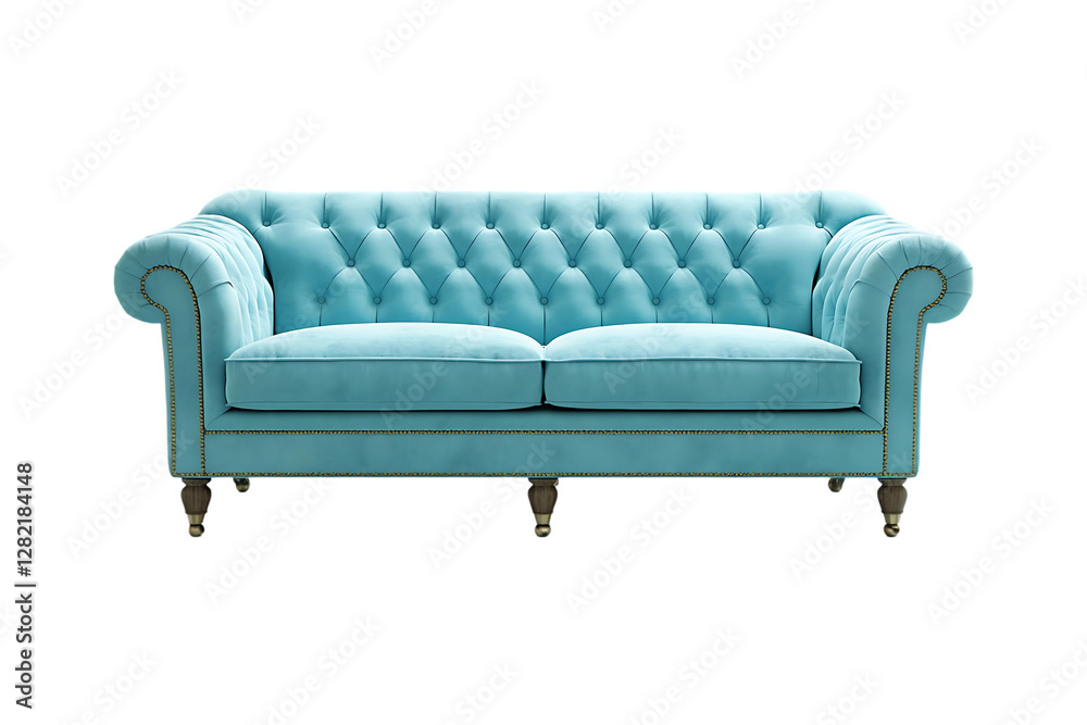 Fototapeta premium Modern luxury comfortable sofa isolated on a transparent background.