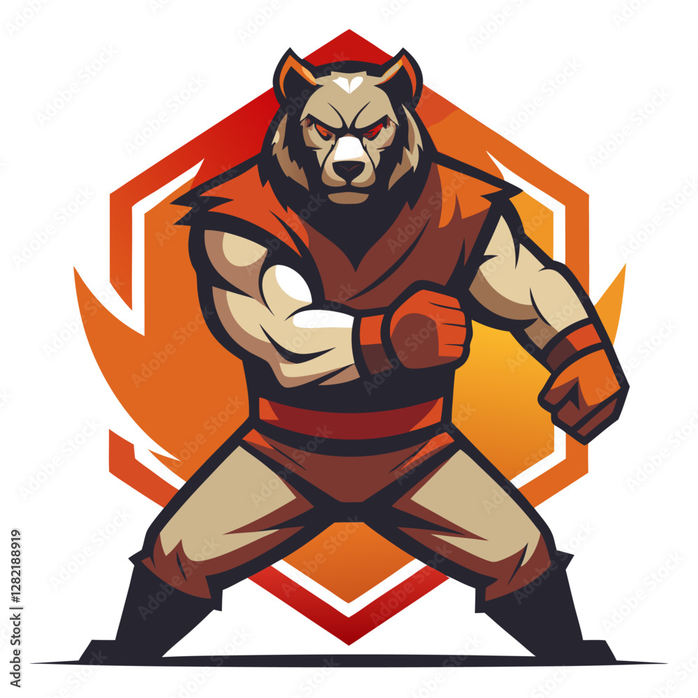 Fierce Bear Standing in Fighting Pose - Dynamic Vector Illustration & Clipart, Fierce bear standing on two legs in a fighting pose, perfect for vector clipart and line art designs. Fierce Bear Standing in Fighting Pose - Dynamic Vector Illustration & Clipart, Fierce bear standing on two legs in a fighting pose, perfect for vector clipart and line art designs.
