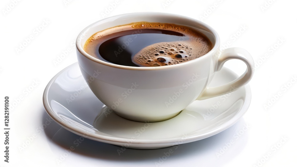 Cup of Black Coffee on White Background Cup of Black Coffee on White Background