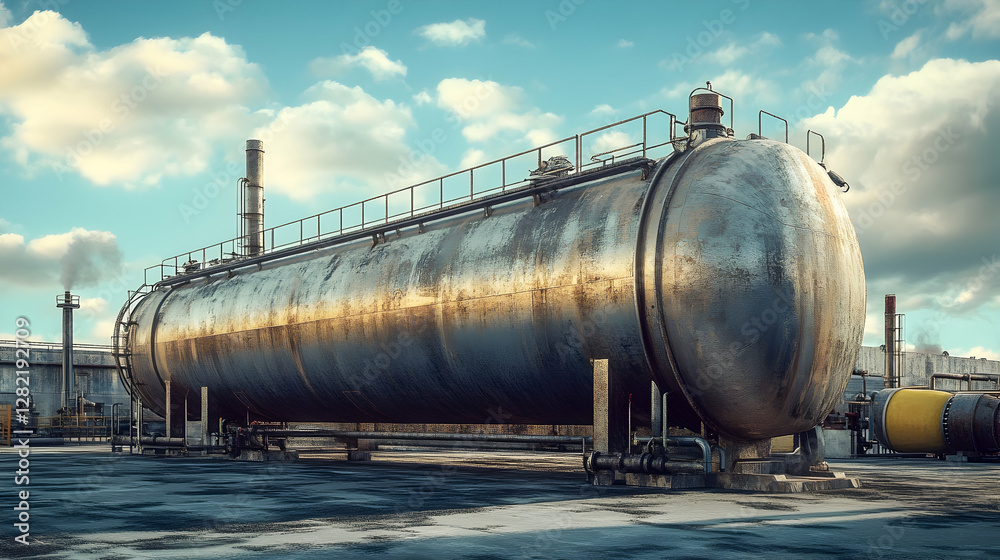 Industrial Boiler: A large metal tank designed to generate heat and steam in industrial environments, ensuring smooth operation of factories and energy systems Industrial Boiler: A large metal tank designed to generate heat and steam in industrial environments, ensuring smooth operation of factories and energy systems