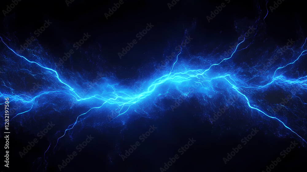 Blue Lightning on Dark Background Blue Lightning on Dark Background