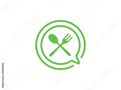 editable vector online chat food symbol design illustration isolated on transparent background