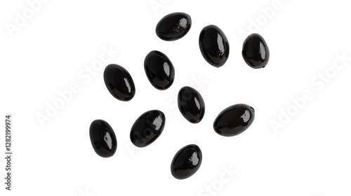 black olive isolated on white , transparent , png 