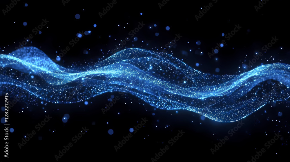 Dynamic Blue Wave Particle Flow