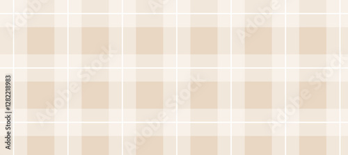 Beige and white plaid checkered pattern background