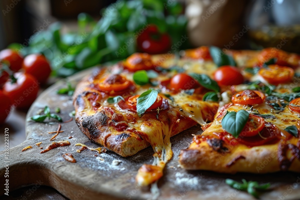 Pizza. Neapolitan Pizza. Authentic Italian Wood-Fired Pizza with Thin Crust, Fresh Tomato Sauce, Mozzarella Cheese, and Basil, Traditional Neapolitan Pizza Isolated on a Background with Copy Space. Pizza. Neapolitan Pizza. Authentic Italian Wood-Fired Pizza with Thin Crust, Fresh Tomato Sauce, Mozzarella Cheese, and Basil, Traditional Neapolitan Pizza Isolated on a Background with Copy Space.