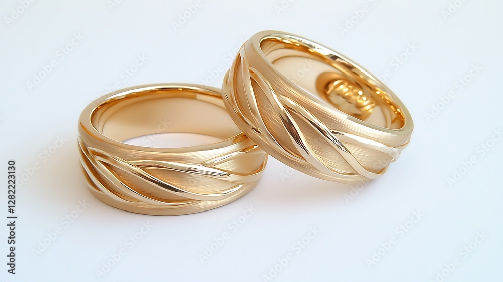 Elegant Gold Wedding Bands Intertwined Symbolizing Commitment and Love Jewelry Fine Art Still Life Elegant Gold Wedding Bands Intertwined Symbolizing Commitment and Love Jewelry Fine Art Still Life
