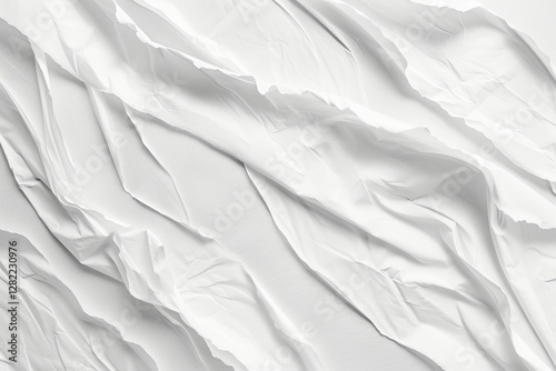 Wallpaper Mural Soft, crumpled white watercolor paper creates a captivating texture, evoking creativity and an artistic ambiance perfect for any project Torontodigital.ca