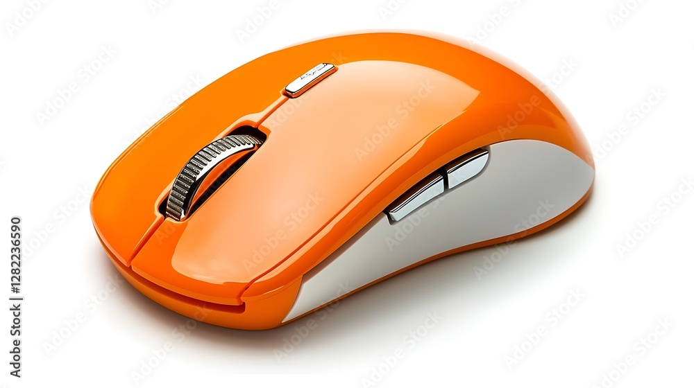 Modern Wireless Computer Mouse for Enhanced Productivity and Seamless Navigation on White Background Modern Wireless Computer Mouse for Enhanced Productivity and Seamless Navigation on White Background