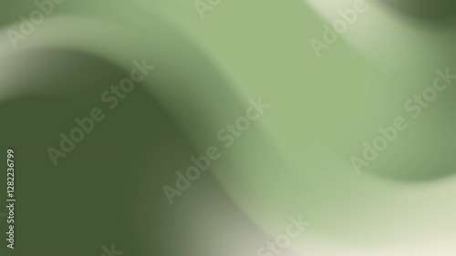 A smooth and abstract green-toned background with flowing, curved, and blurred light patterns.