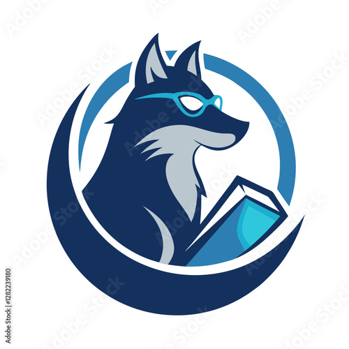  Modern Wolf Howling at the Moon Vector Illustration – Clipart & Line Art Design,  Modern wolf howling at the moon vector clipart, perfect for digital designs, tattoos, and branding.