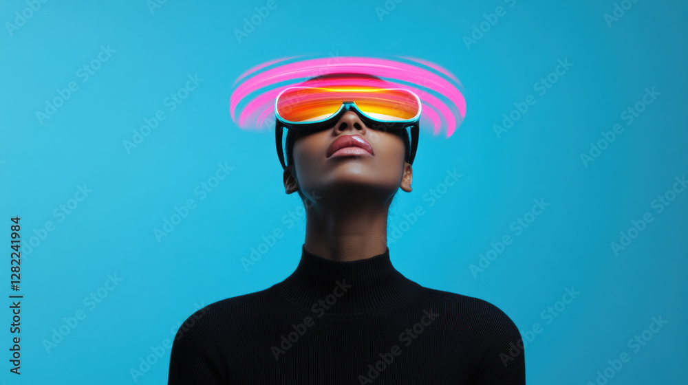 Congestive Heart Failure, A stylish individual wearing vibrant sunglasses against a bright blue background. Congestive Heart Failure, A stylish individual wearing vibrant sunglasses against a bright blue background.