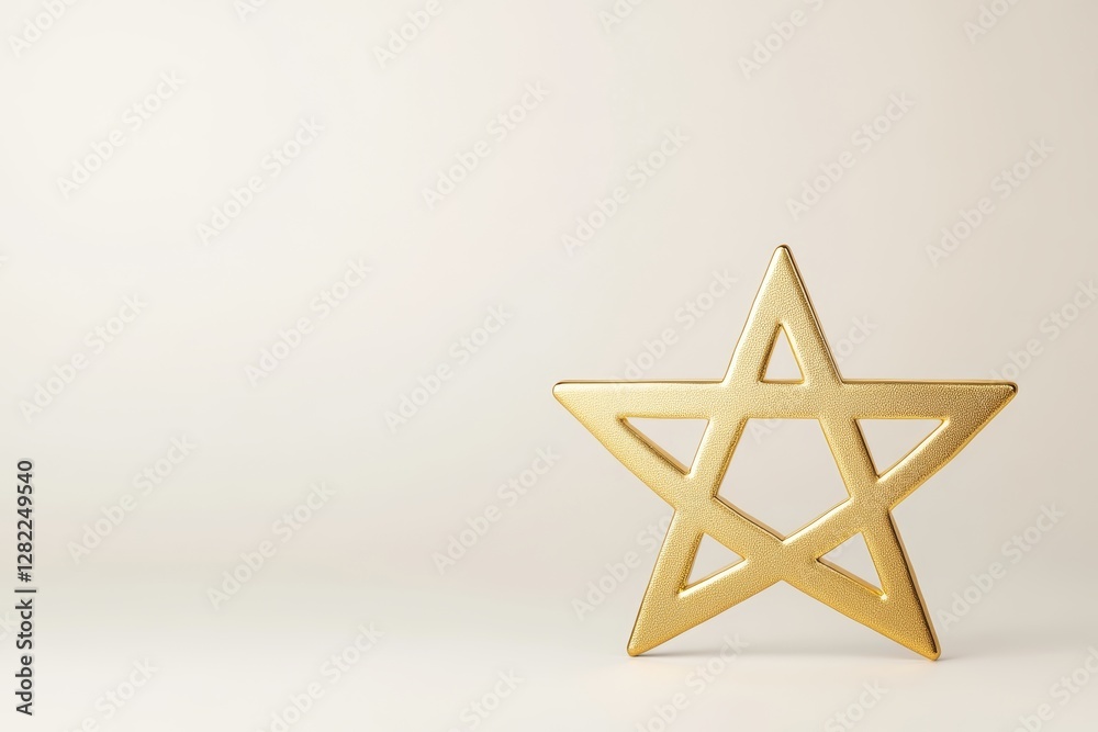 Gold star with a star of David in the middle Gold star with a star of David in the middle