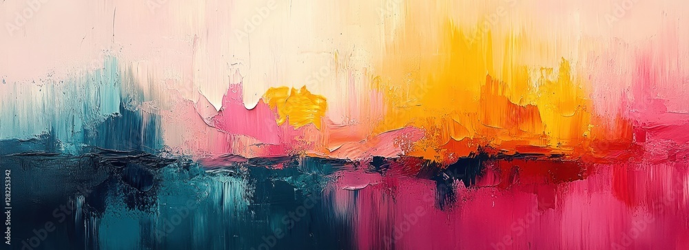 Fototapeta premium Vibrant Abstract Art with Soft Pastel Colors and Grunge Texture