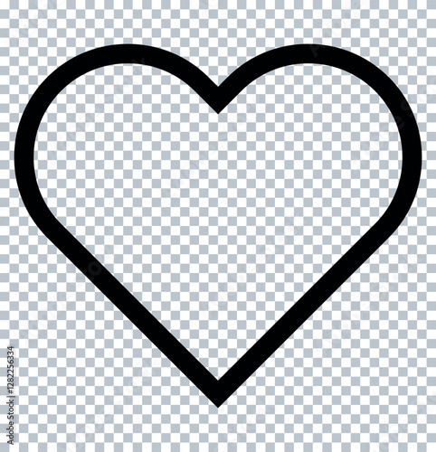 Love heat icon. Outline love heart icon,