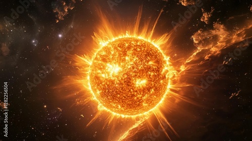 The dynamic beauty of solar flares amidst a geomagnetic event.