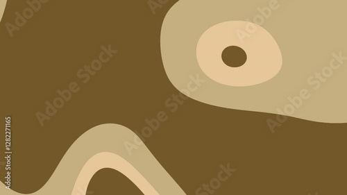 Brown abstract artwork featuring organic, curved shapes with earth tone color gradients.