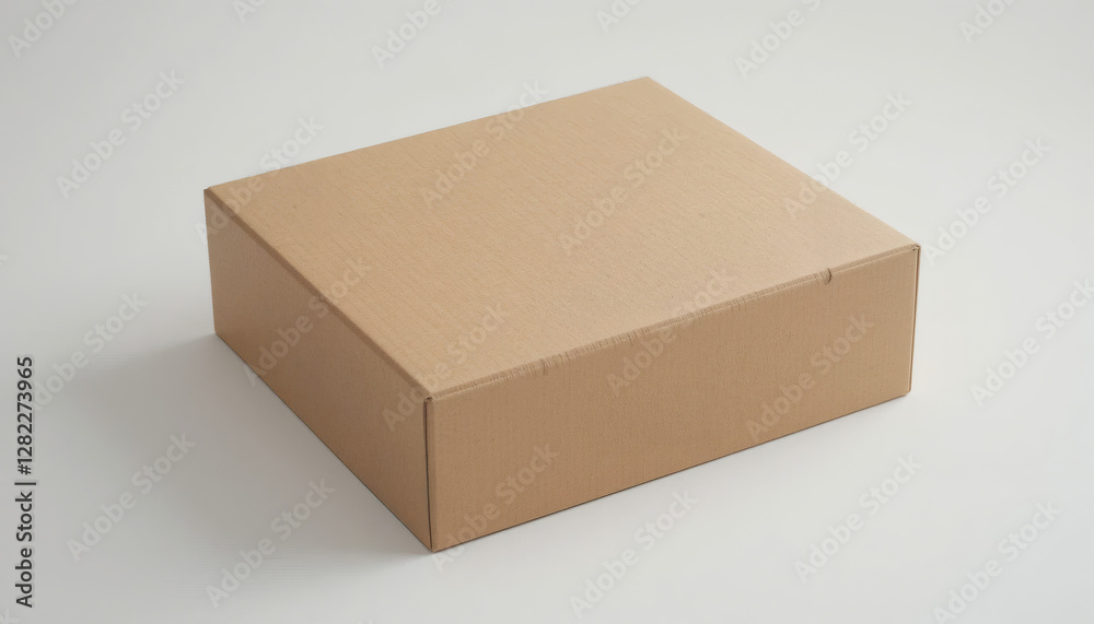 Unmarked product box with a clean surface, perfect for packaging design mockups Unmarked product box with a clean surface, perfect for packaging design mockups