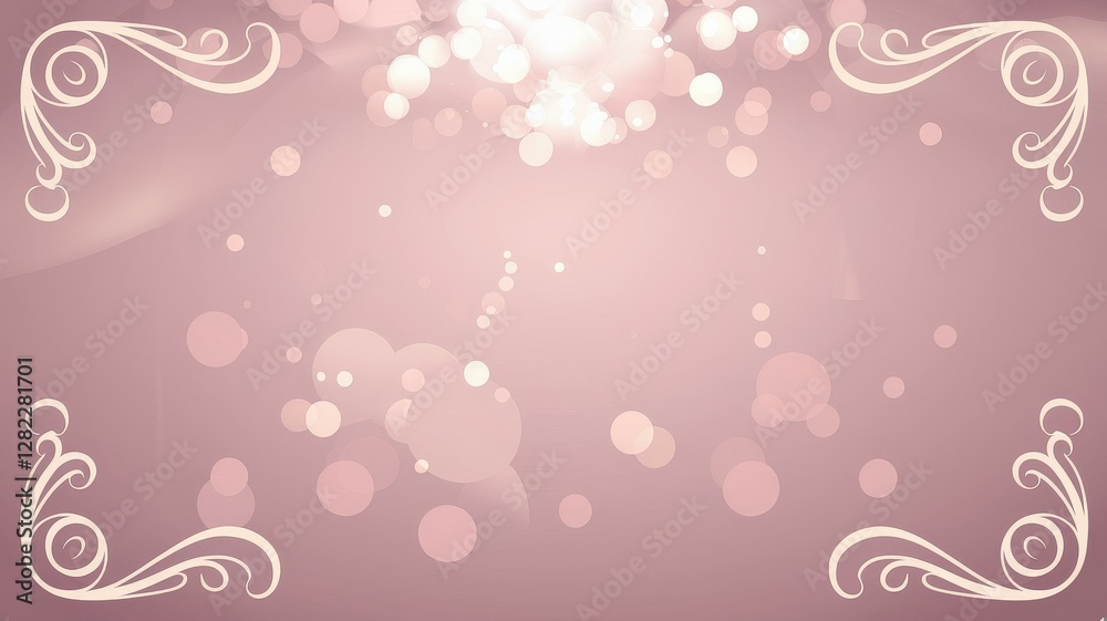 Elegant Soft Pink Bokeh Lights Digital Illustration Decorative Swirls - Modern Abstract Background Spring Easter Invitations, Announcements, Celebrations Elegant Soft Pink Bokeh Lights Digital Illustration Decorative Swirls - Modern Abstract Background Spring Easter Invitations, Announcements, Celebrations