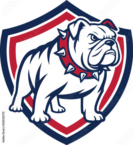 bulldog logo mascot design on white
