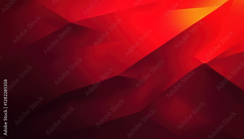 Obraz premium Abstract Composition Of Red And Orange Geometric Shapes With Depth And Highlights