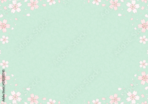 Sakura_frame08_bg_green