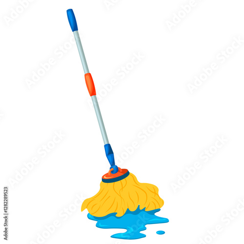 Floor mop without background vector