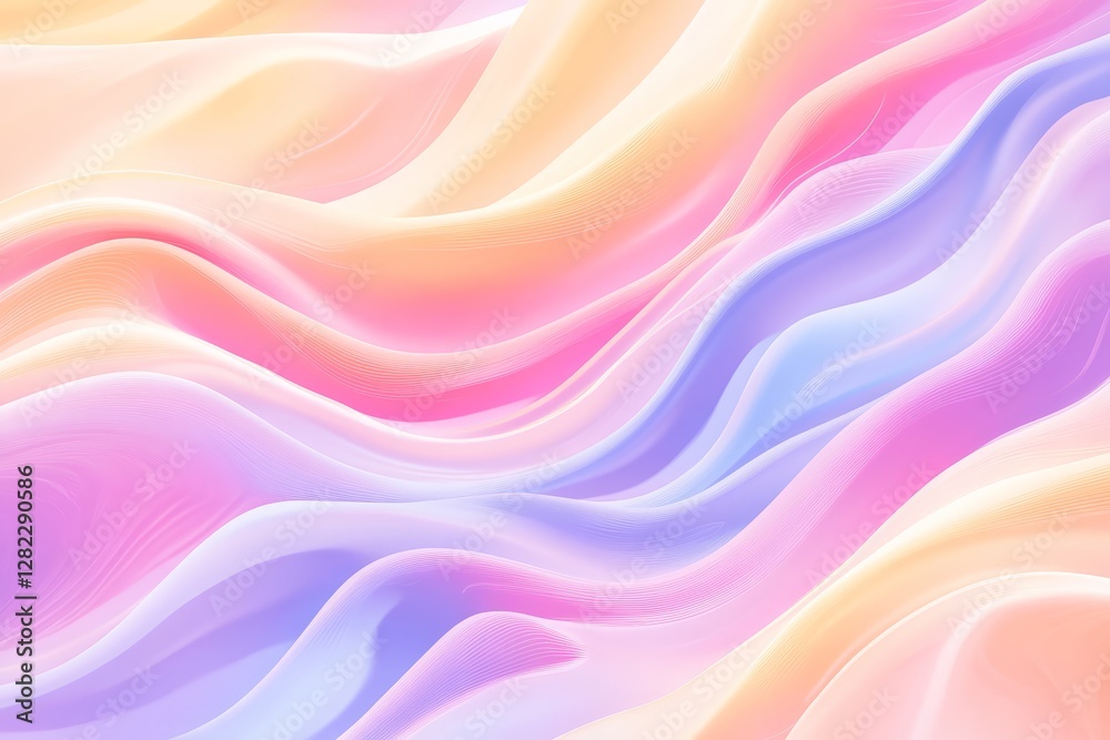 Flowing waves of colorful textures abstract digital art soft pastel palette fluid environment artistic viewpoint vibrant concepts