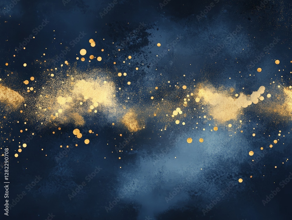 Celestial sparkle event in abstract galaxy artistic background digital art cosmic environment wide-angle view modern concept