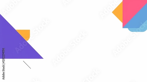 Free Download A minimalist graphic design on a bright white background, featuring clean lines and bold geometric shapes in a vibrant color palette (1). - GFXLoad