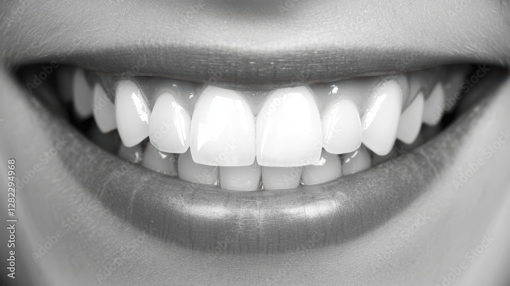 Obraz premium Healthy smile portrait dental clinic photography bright indoor setting close-up oral hygiene awareness