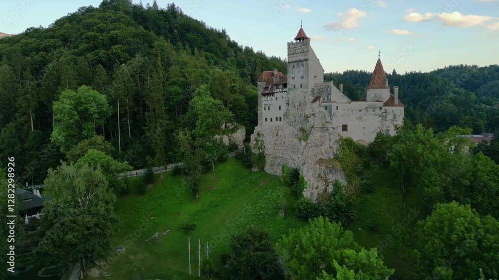 Drone video, Count Dracula's Castle, Barn Drone video, Count Dracula's Castle, Barn
