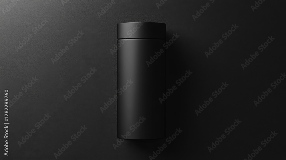 Dark Metallic Thermos on a Flat Black Surface Studio Shot in High Resolution Dark Metallic Thermos on a Flat Black Surface Studio Shot in High Resolution