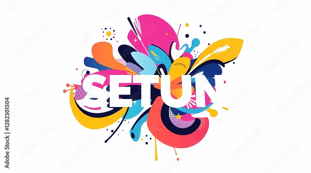 A vibrant graphic with a white background, incorporating dynamic forms and a contrasting color scheme. A vibrant graphic with a white background, incorporating dynamic forms and a contrasting color scheme.