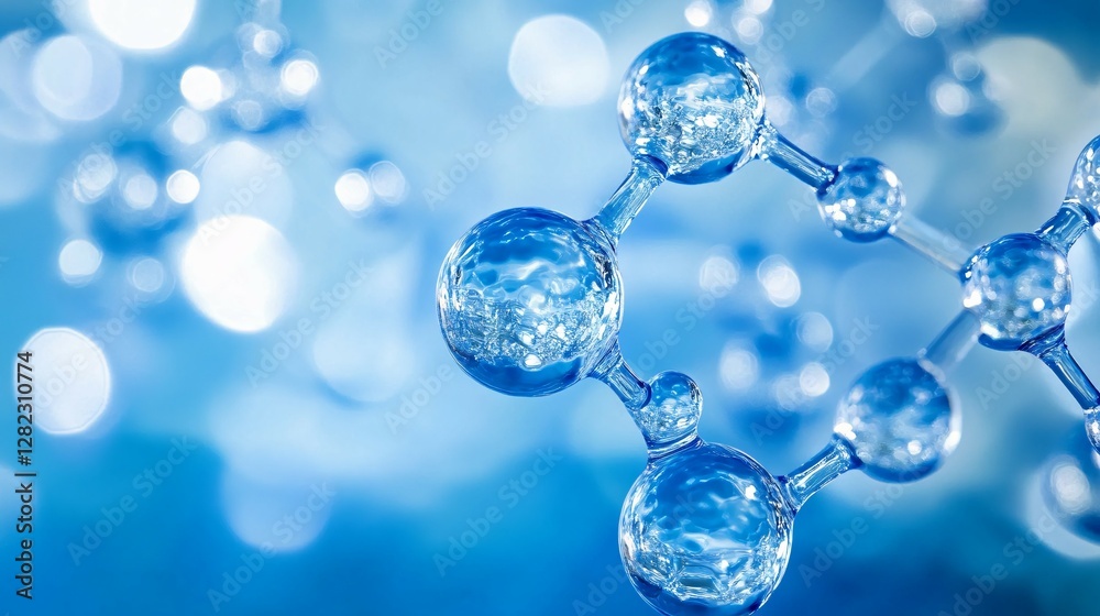 Close Up Image Shows Molecular Structure With Blurred Background Close Up Image Shows Molecular Structure With Blurred Background