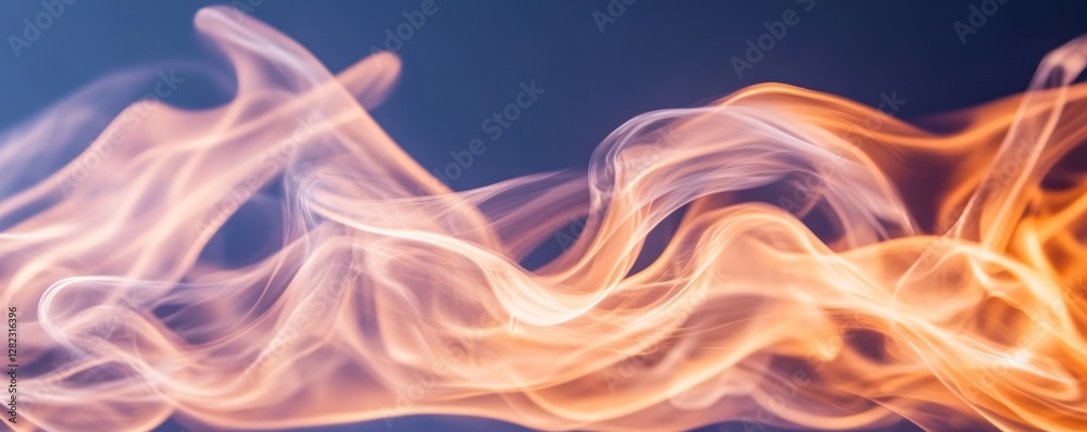 Fototapeta premium Dynamic orange and blue flame texture creating a vibrant background for design projects, ideal for banners and graphics, fire texture concept