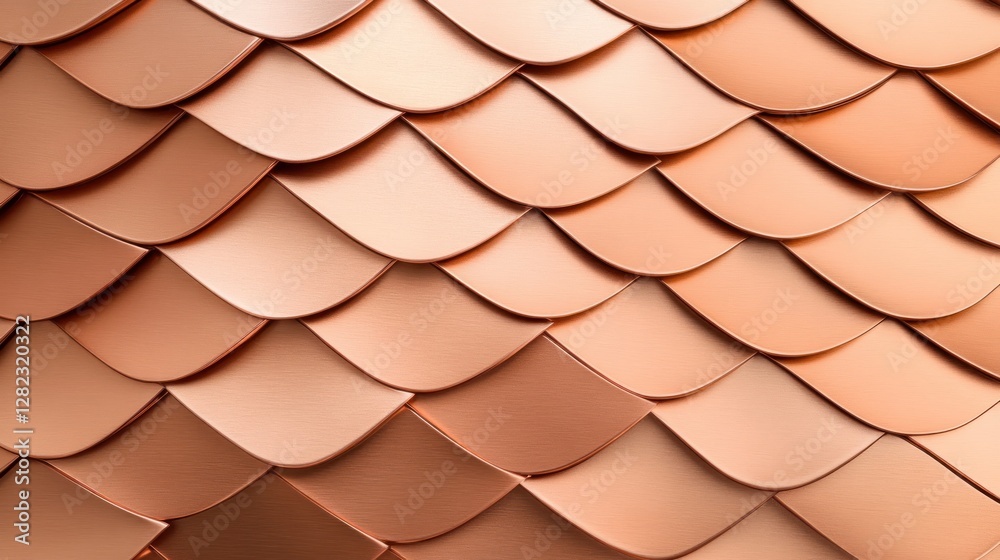 Copper shingles texture with smooth curves and warm tones creating an inviting atmosphere for design projects and architectural applications, texture concept Copper shingles texture with smooth curves and warm tones creating an inviting atmosphere for design projects and architectural applications, texture concept
