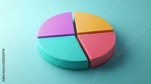 Savings and investment pie chart flat design top view personal finance theme 3D render triadic color scheme. Free Download Savings and investment pie chart flat design top view personal finance theme 3D render triadic color scheme. - GFXLoad