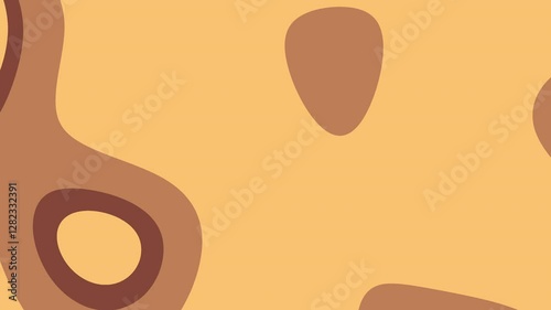 Abstract design featuring layered organic shapes in warm earth tones, creating a calming visual.